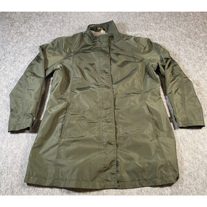 Eddie Bauer Travex Jacket Womens Size XL Army Green Full Zip Travel Coat